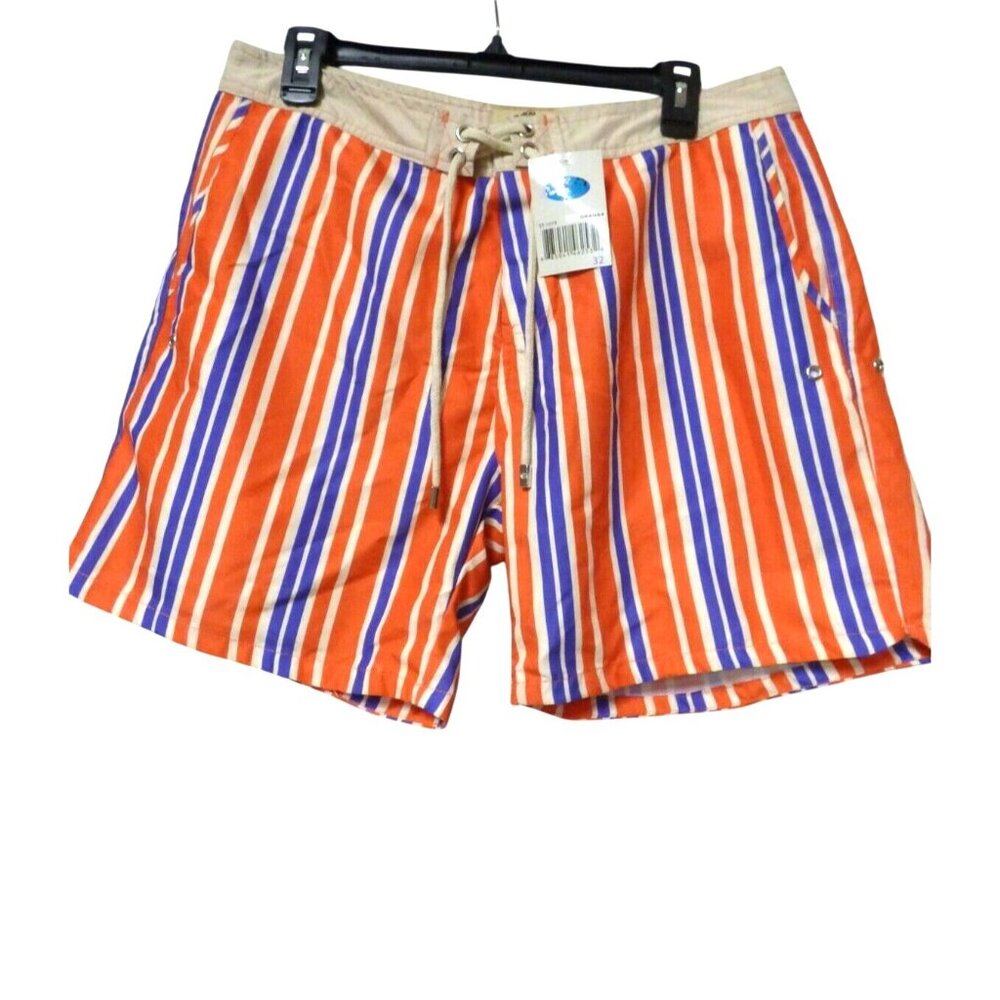 Mr. Swim Men's Swim Trunks with Mesh Lining, Orange, Size 32